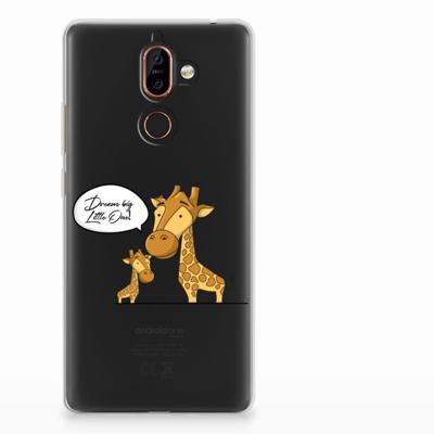 Nokia 7 Plus Telefoonhoesje met Naam Giraffe Nokia 7 Plus Telefoonhoesje met Naam Giraffe