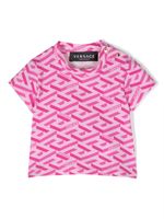 Versace Kids t-shirt en coton à logo imprimé - Rose