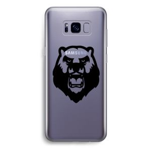 Angry Bear (black): Samsung Galaxy S8 Plus Transparant Hoesje