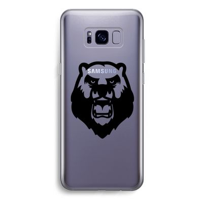 Angry Bear (black): Samsung Galaxy S8 Plus Transparant Hoesje
