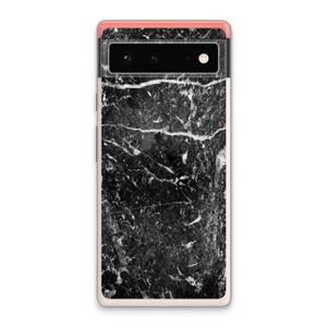 Zwart marmer: Google Pixel 6 Transparant Hoesje