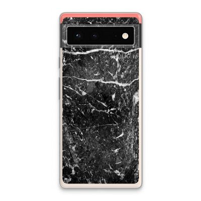 Zwart marmer: Google Pixel 6 Transparant Hoesje
