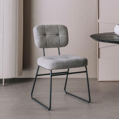 Tower Living Eetkamerstoel 'Padola' Bouclé, kleur Grijs
