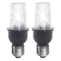 Set van 2x stuks stroboscoop lampen discolampen LED met E27 fitting 230V - thumbnail