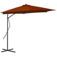 The Living Store Parasol Terracotta - 300x230 cm - UV-beschermend polyester - Draaibaar