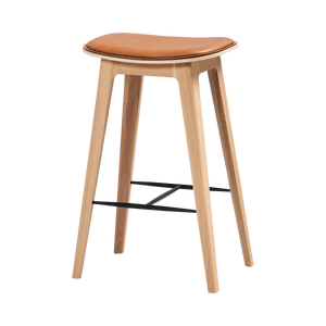 Nordic Bar Stool - Oak with stitches