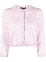 Maje cardigan crop en jacquard - Rose - thumbnail