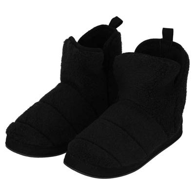 Apollo Sloffen - heren - zwart - teddy stof - antislip zool - hoog model