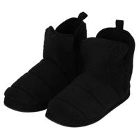 Apollo Sloffen - heren - zwart - teddy stof - antislip zool - hoog model