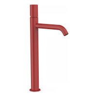 Wastafelkraan Tres Study | Opbouw | Mengkraan | Hoog model | 1-knop | Rond | Rood