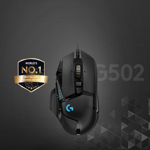 Logitech Gaming G502 HERO Gaming-muis USB Optisch Zwart 11 Toetsen 25600 dpi Verlicht, Gewichtsreductie, Geïntegreerd profielgeheugen