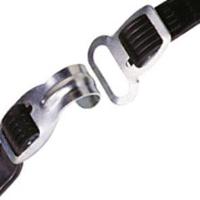 Bibia snelbinder met haak / oog 50 cm zwart