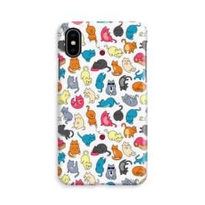 Kleurrijke katten: iPhone X Volledig Geprint Hoesje