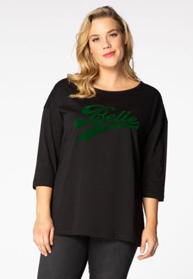 Yoek Shirt wide Belle | Zwart | Maat 50/52