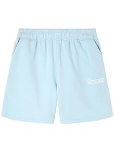 Versace short de sport 1979 Re-Edition à broderies - Bleu