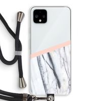 A touch of peach: Pixel 4 XL Transparant Hoesje met koord