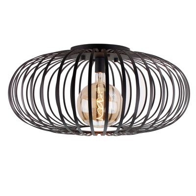 Curvato zwart plafondlamp 75cm