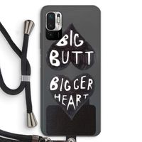 Big butt bigger heart: Xiaomi Redmi Note 10 5G Transparant Hoesje met koord