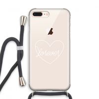 Forever heart pastel: iPhone 7 PLUS Transparant Hoesje met koord