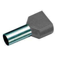 Cimco 18 2462 Dubbele adereindhulzen 0.75 mm² Deels geïsoleerd Grijs 100 stuk(s)