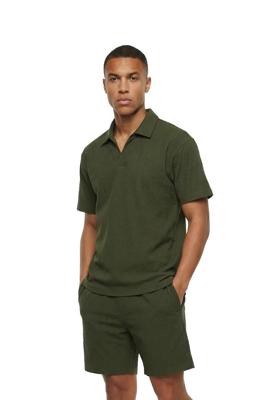 Malelions Emblem Seersucker Buttonless Polo Mmc30026059 Poloshirts 43012 Vintage Green