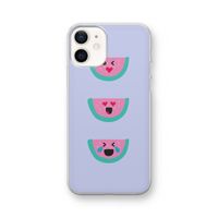 Smiley watermeloen: iPhone 12 Transparant Hoesje