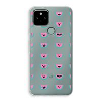 Smiley watermeloenprint: Google Pixel 5 Transparant Hoesje Smiley watermeloenprint: Google Pixel 5 Transparant Hoesje