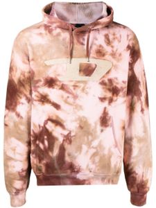 Stain Shade hoodie imprimé à logo - Marron