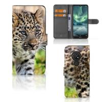 Nokia 7.2 | Nokia 6.2 | Telefoonhoesje | Met pasjeshouder | Baby Luipaard