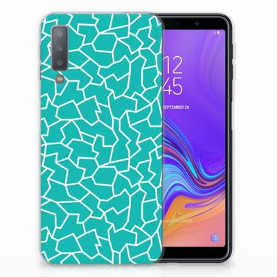 Samsung Galaxy A7 (2018) | Hoesje maken | Cracks Blue