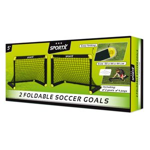 SportX voetbaldoel - 2 stuks - 55 x 44 x 44 cm