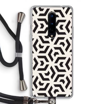 Crazy pattern: OnePlus 8 Transparant Hoesje met koord