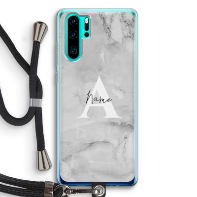 Ivory Marble: Huawei P30 Pro Transparant Hoesje met koord
