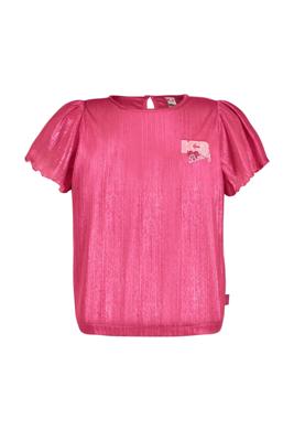 B.Nosy zomer top meisjes - K3 - sugar plum roze AOP - metallic, plissee - Brynn