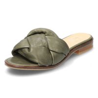 Gevlochten slipper, kaki Maat: 41