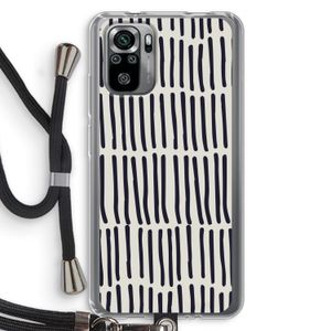 Moroccan stripes: Xiaomi Redmi Note 10S Transparant Hoesje met koord