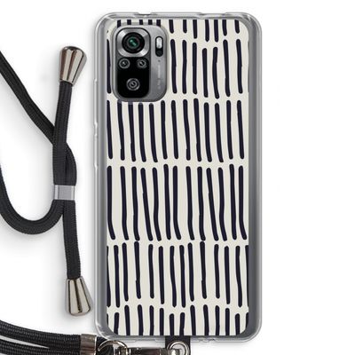 Moroccan stripes: Xiaomi Redmi Note 10S Transparant Hoesje met koord