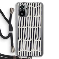 Moroccan stripes: Xiaomi Redmi Note 10S Transparant Hoesje met koord