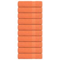VidaXL Douchehanddoeken 10 st 70x140 cm 360 g/m² 100% katoen oranje