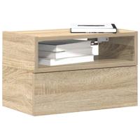 Nachtkastje wandgemonteerd 45x26x28,5 cm sonoma eikenkleurig