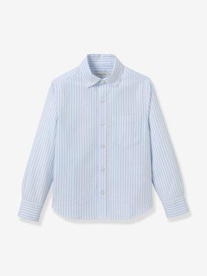 Gestreept overhemd met lange mouwen blauw, gestreept Gestreept overhemd met lange mouwen blauw, gestreept