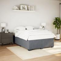 Bedframe zonder matras 140x200 cm fluweel donkergrijs