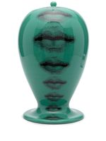 Fornasetti vase en céramique à imprimé visage - Vert - thumbnail