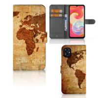Samsung Galaxy A04e | Flip Cover | Wereldkaart Samsung Galaxy A04e | Flip Cover | Wereldkaart