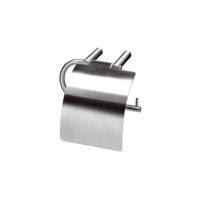 Intersteel Toiletrolhouder met verlengde klep rvs geborsteld