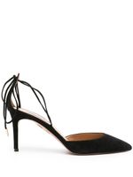 Aquazzura escarpins en daim Cherry 75 mm - Noir - thumbnail