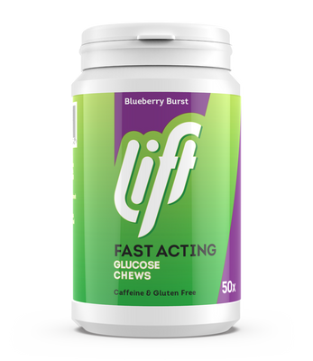 Lift Fast Acting Glucose Kauwtabletten - Bosbes