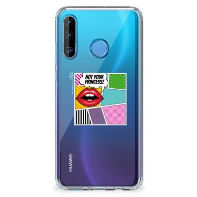 Huawei P30 Lite Anti Shock Bumper Case Popart Princess Huawei P30 Lite Anti Shock Bumper Case Popart Princess