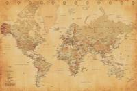 Poster World Map Vintage Style 91,5x61cm Poster World Map Vintage Style 91,5x61cm