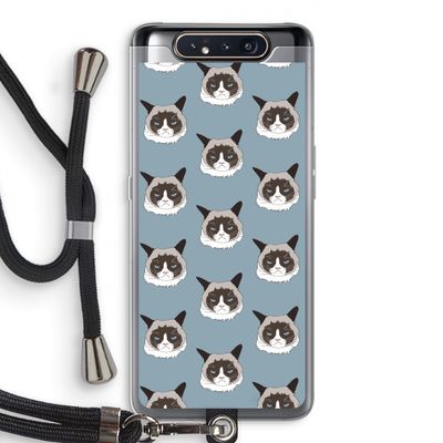 It's a Purrr Case: Samsung Galaxy A80 Transparant Hoesje met koord